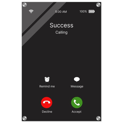 "Success Incoming Call" Wall Art | YourBoldEssence