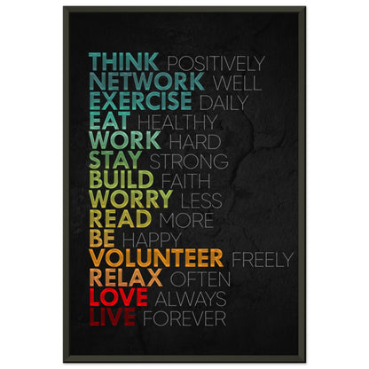 Positive Life Habits - Your Bold Essence | Motivational and Inspirational Canvas Wall Art Poster