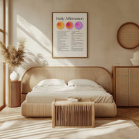 Daily Affirmations - Your Bold Essence | Motivational and Inspirational Canvas Wall Art Poster