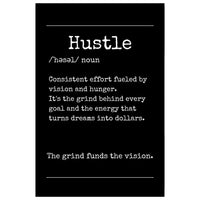 Hustle - Your Bold Essence | Motivational and Inspirational Canvas Wall Art Poster