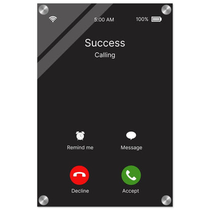 "Success Incoming Call" Wall Art | YourBoldEssence