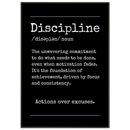 "Discipline" Wall Art | YourBoldEssence