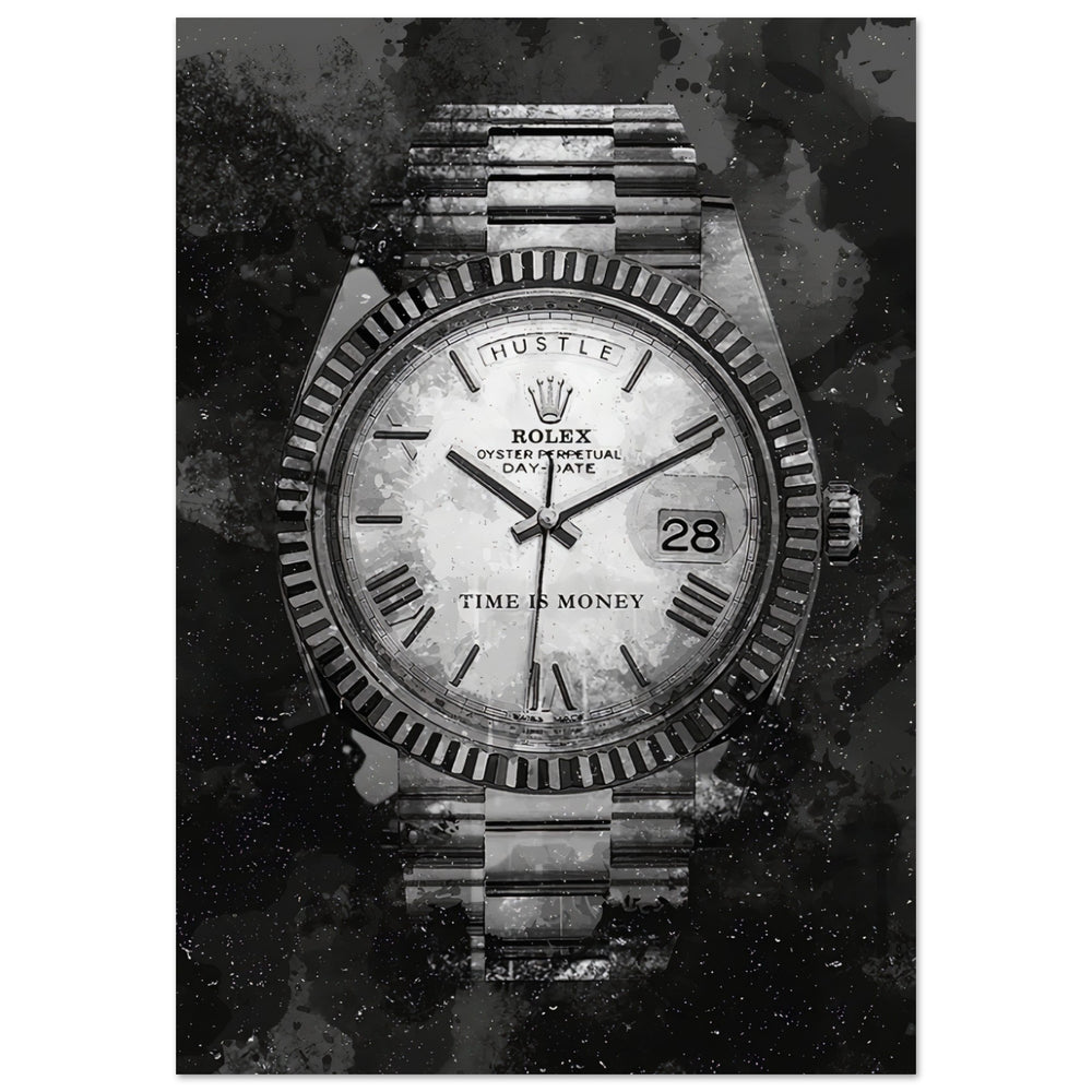 Time is Money - Your Bold Essence | Motivational and Inspirational Canvas Wall Art Poster