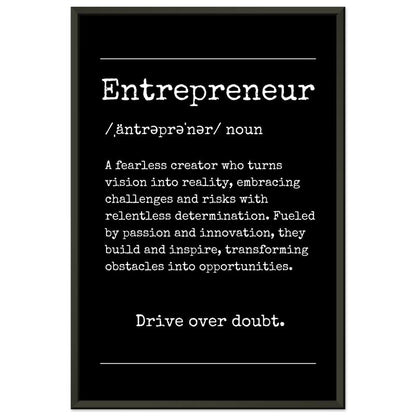 "Entrepreneur" Definition Wall Art |YourBoldEssence