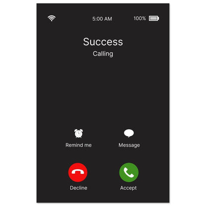 "Success Incoming Call" Wall Art | YourBoldEssence