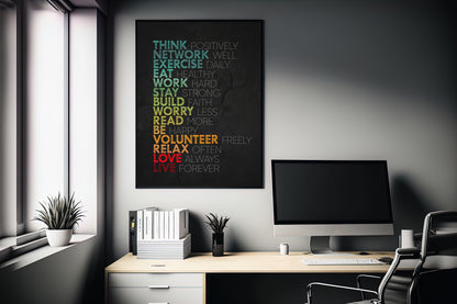 Positive Life Habits - Your Bold Essence | Motivational and Inspirational Canvas Wall Art Poster