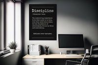 Discipline - Your Bold Essence | Motivational and Inspirational Canvas Wall Art Poster