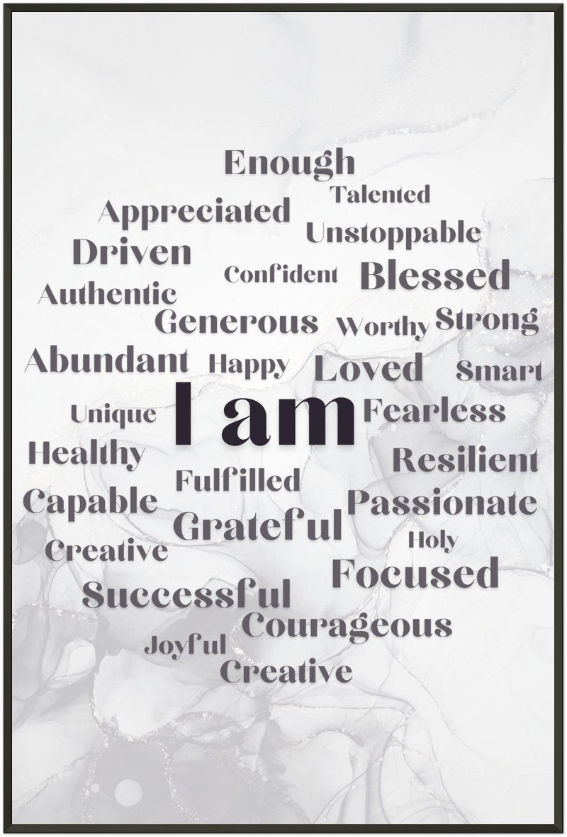 "I Am" Affirmation Wall Art | YourBoldEssence