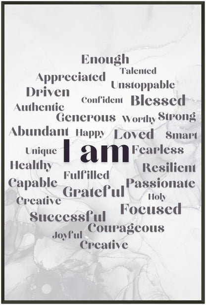 "I Am" Affirmation Wall Art | YourBoldEssence