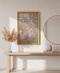 Her Flow feminine motivational wall art — manifestation canvas print for modern women