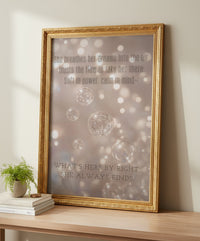 Her Flow feminine motivational wall art — manifestation canvas print for modern women