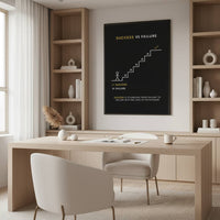 Success vs Failure – Motivational Print for Home Office & Workspace