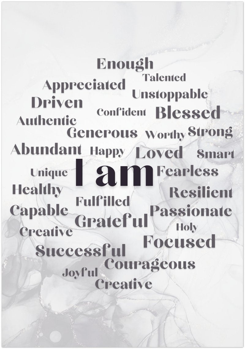 "I Am" Affirmation Wall Art | YourBoldEssence