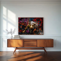 Bullish Ambition - Your Bold Essence | Motivational and Inspirational Canvas Wall Art Poster
