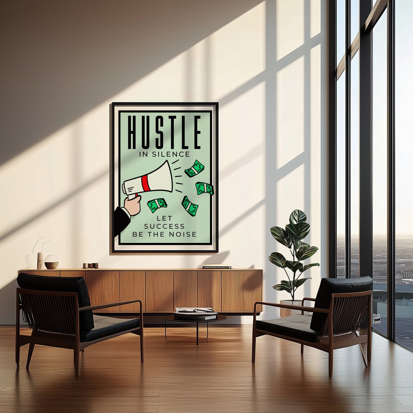 Hustle in Silence - Your Bold Essence | Motivational and Inspirational Canvas Wall Art Poster