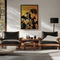 All Money In Nipsey Hussle framed poster — Victory Lap motivational wall art in modern interior